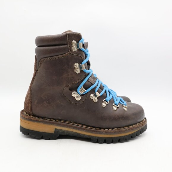 Vintage Merrell Hiking Mountaineering Boots Women's Size 7 M Brown Leather - Picture 1 of 10